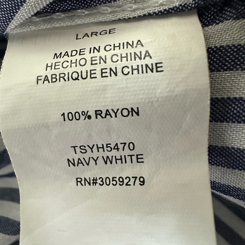 Thread & Supply Blue and White Striped Button-Down Shirt (1016) - Picture 12 of 12